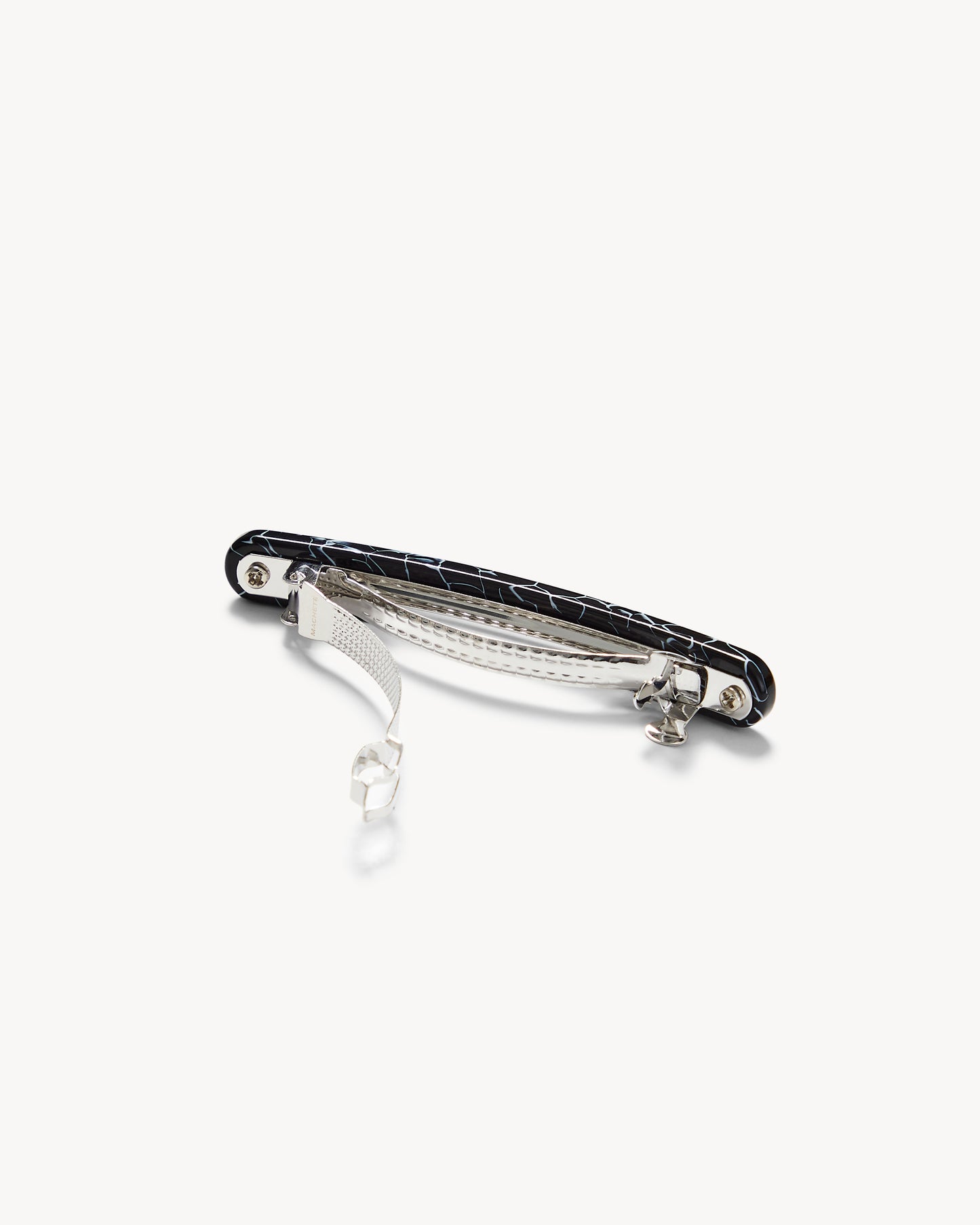 Midi Paris Barrette in Black Marble