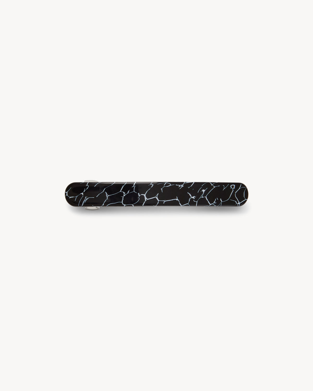 Midi Paris Barrette in Black Marble