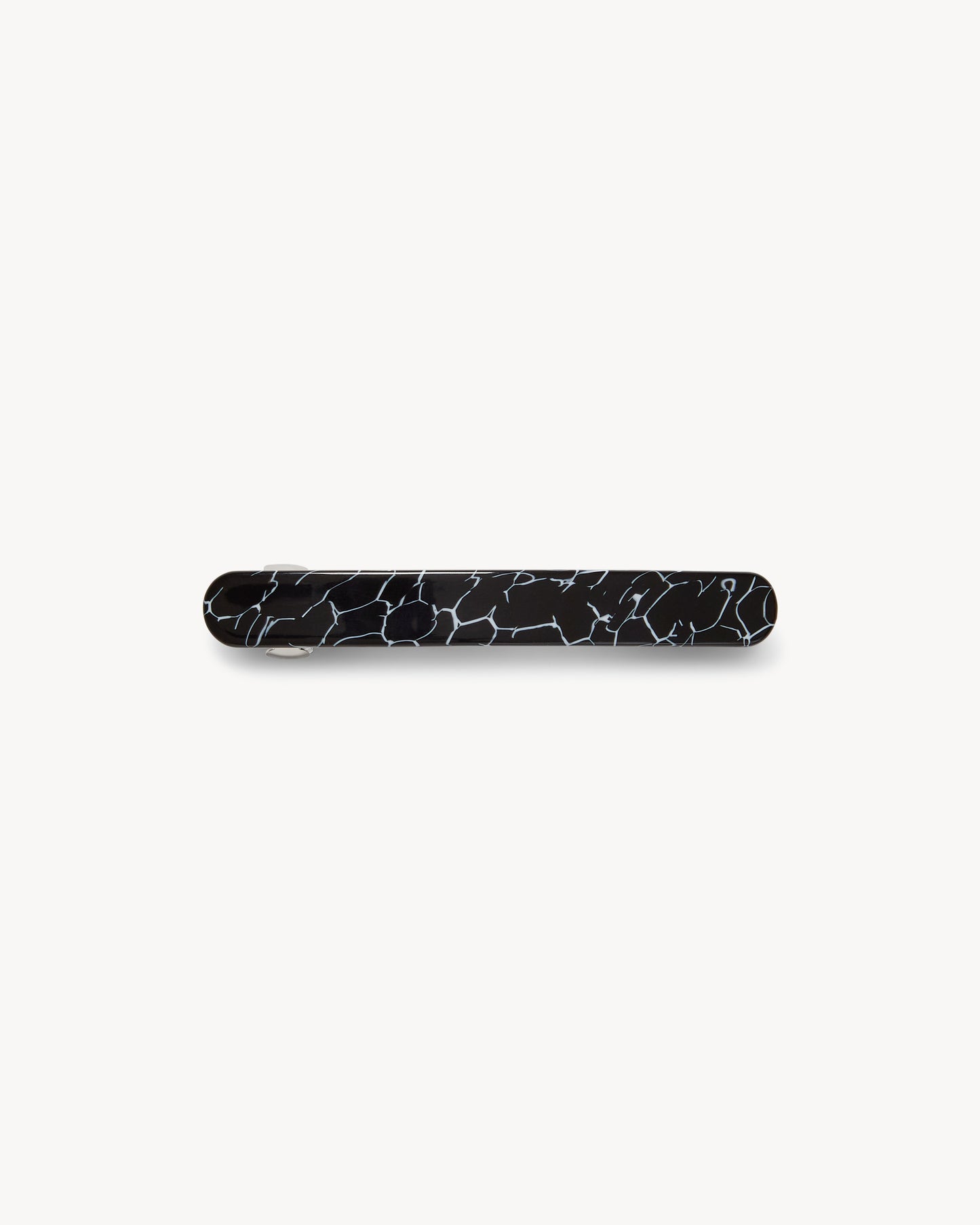 Midi Paris Barrette in Black Marble