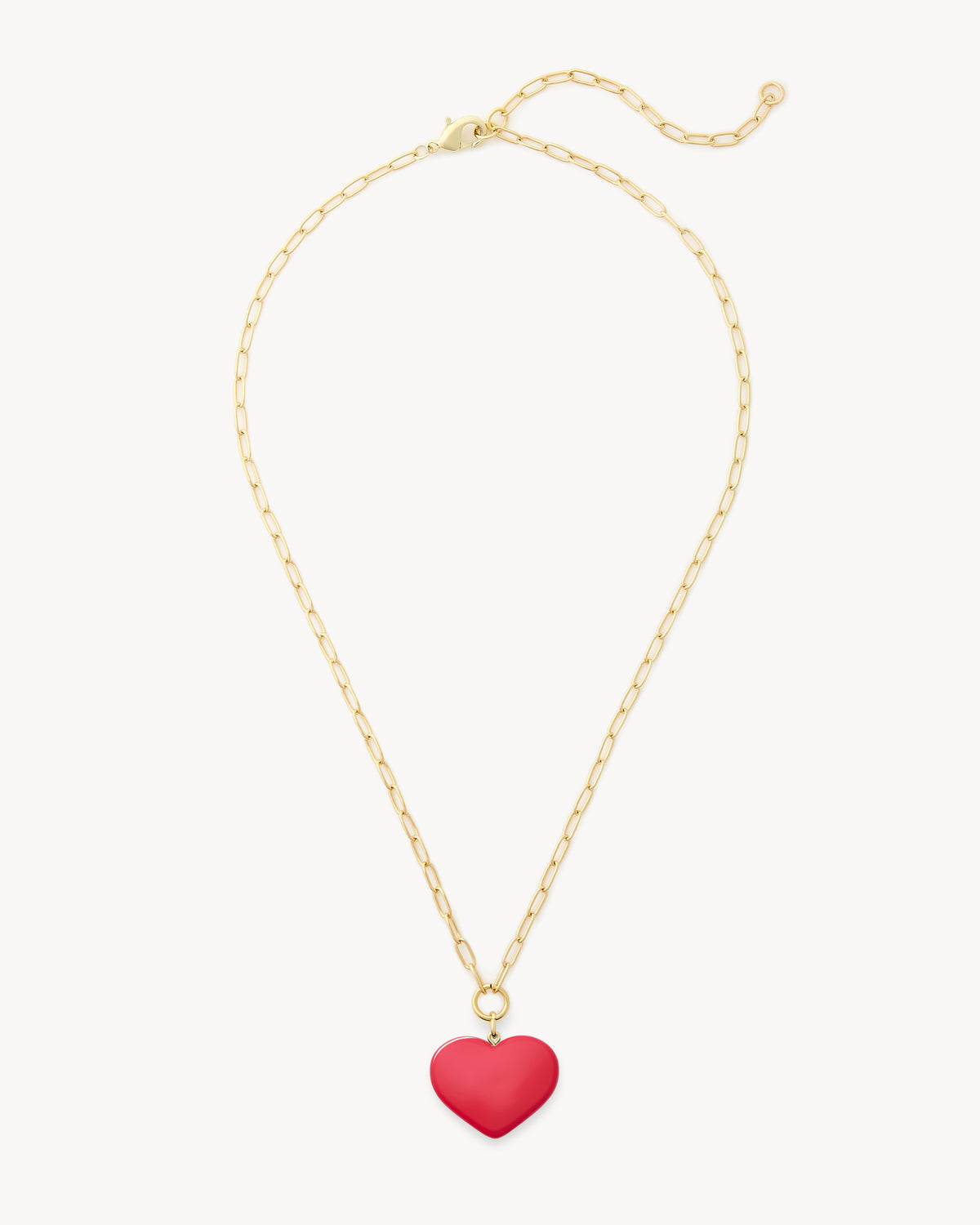 Midi Heart Pendant Necklace in Ruby