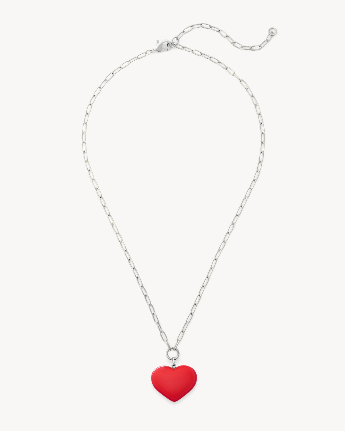 Midi Heart Pendant Necklace in Ruby