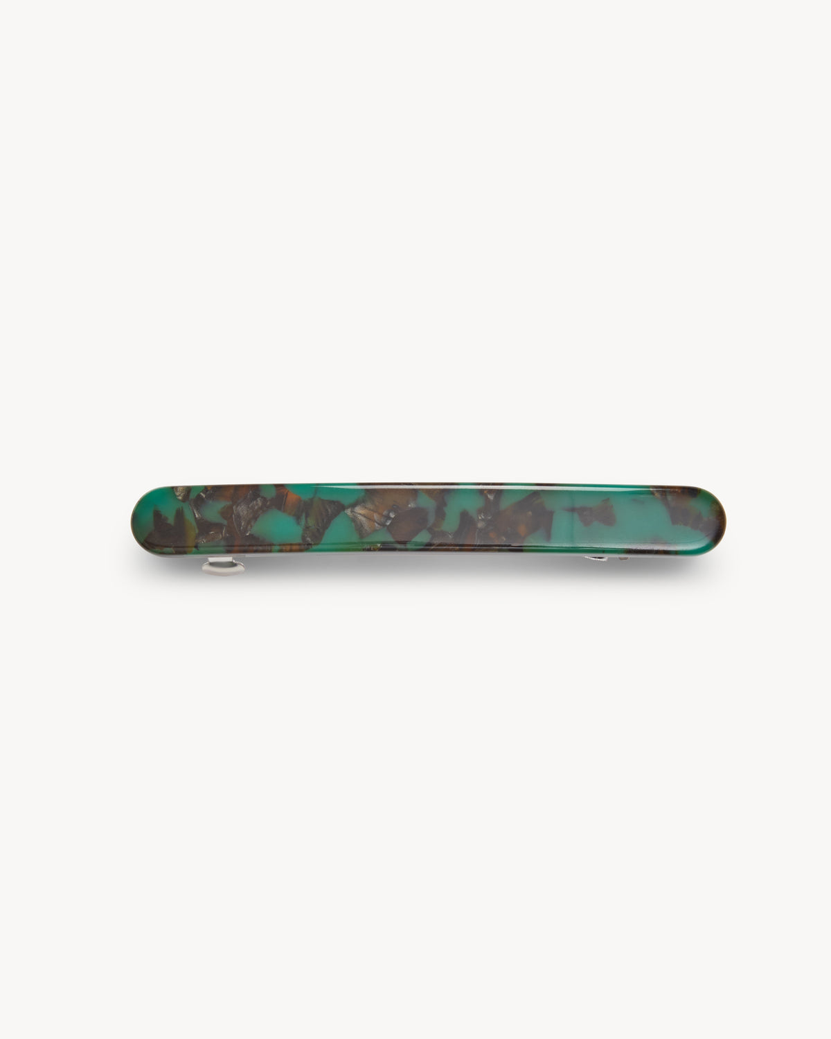 Midi Paris Barrette in Green & Black