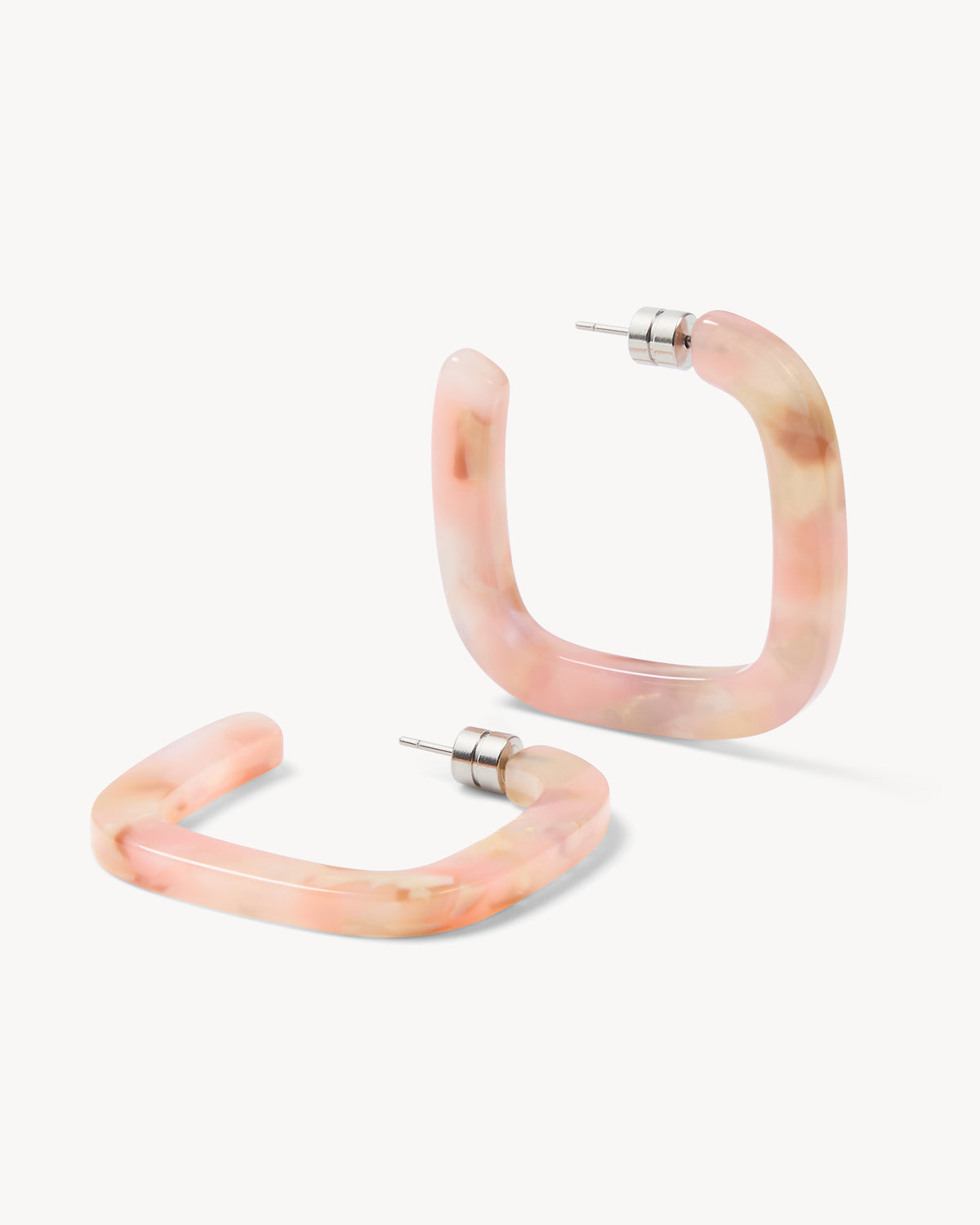 Midi Square Hoops in Blossom