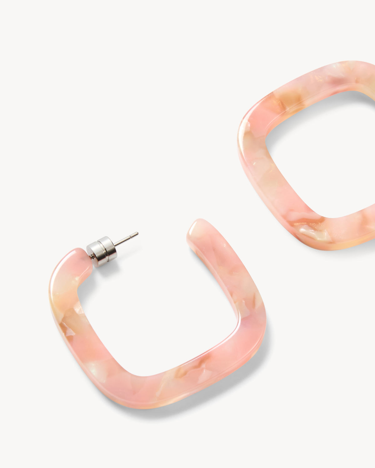 Midi Square Hoops in Blossom