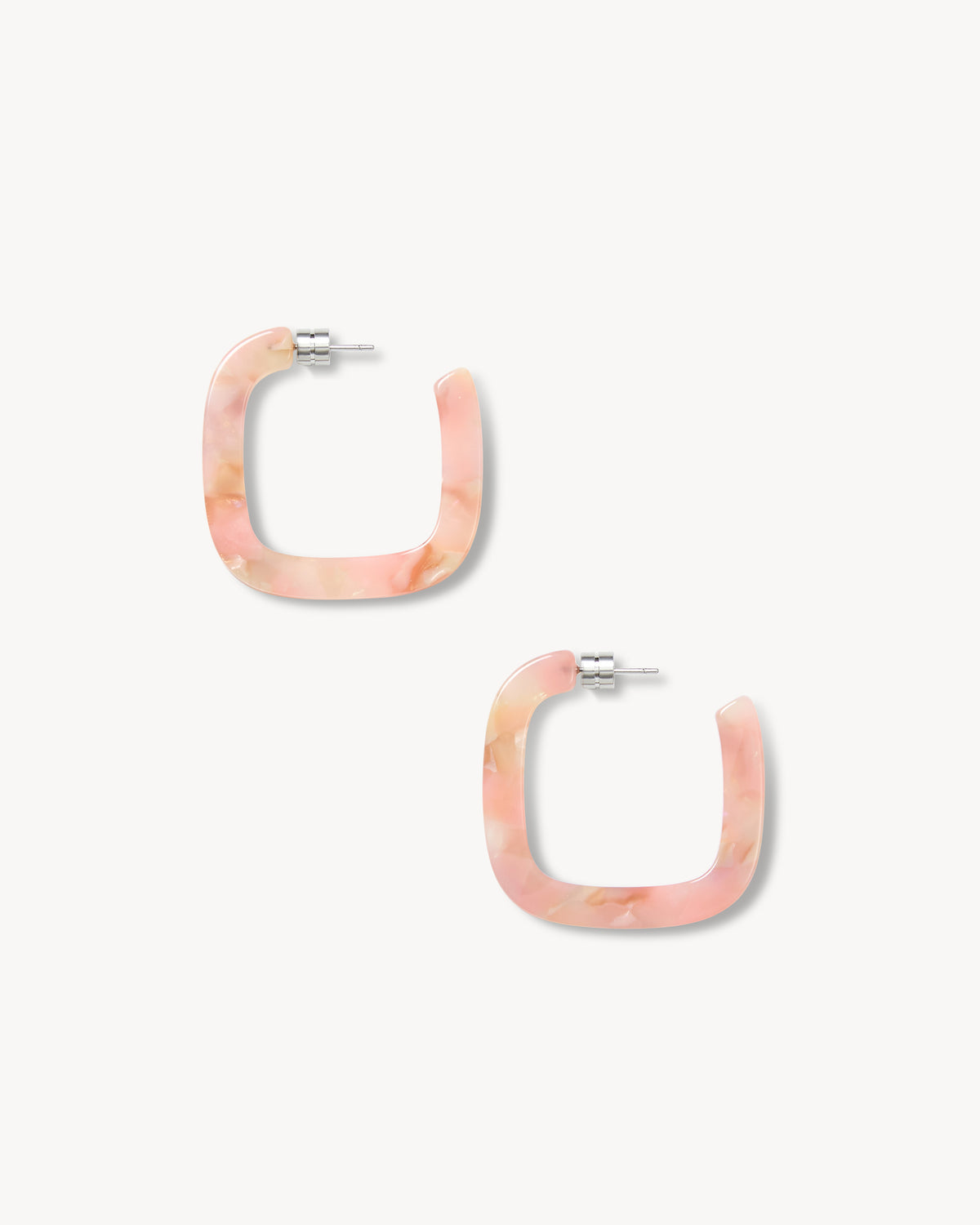 Midi Square Hoops in Blossom