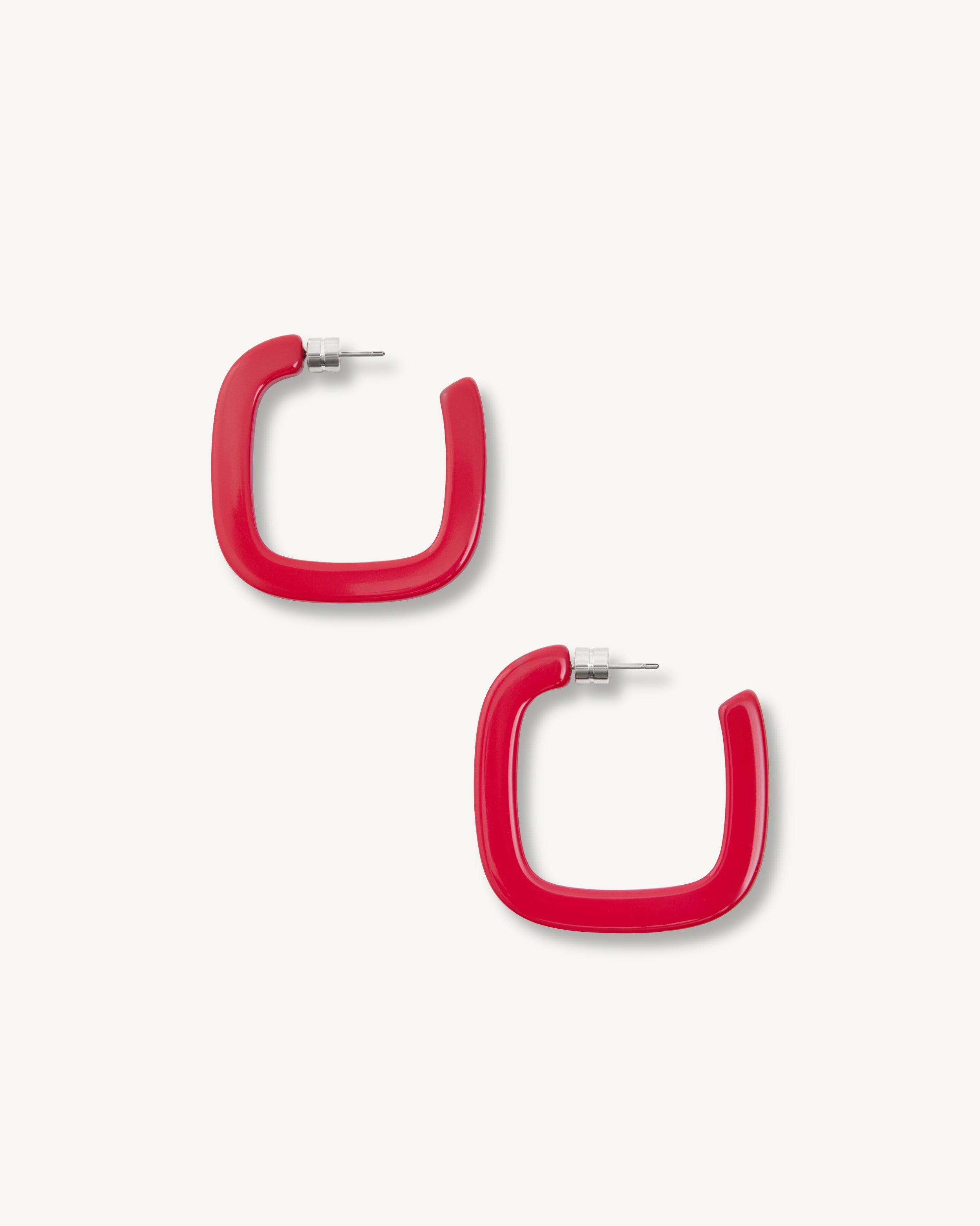 Midi Square Hoops in Ruby – MACHETE
