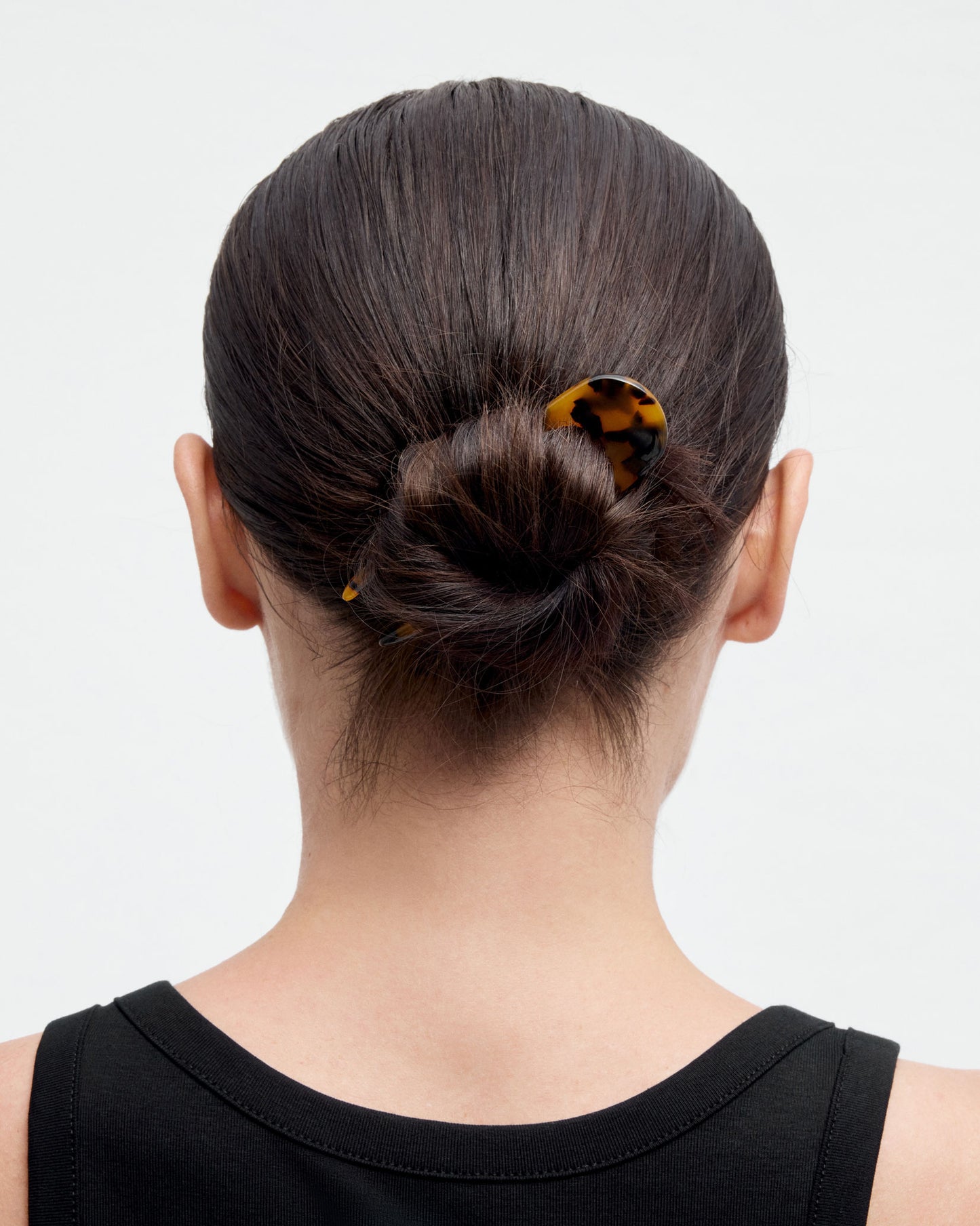 Mini French Hair Pin in Midnight Horn