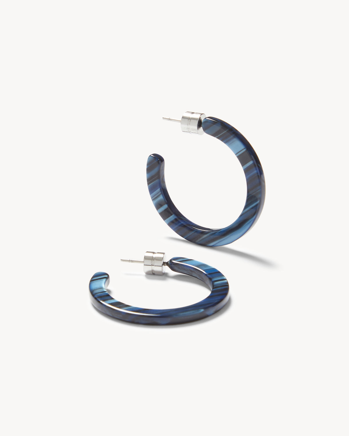 Mini Hoops in Indigo