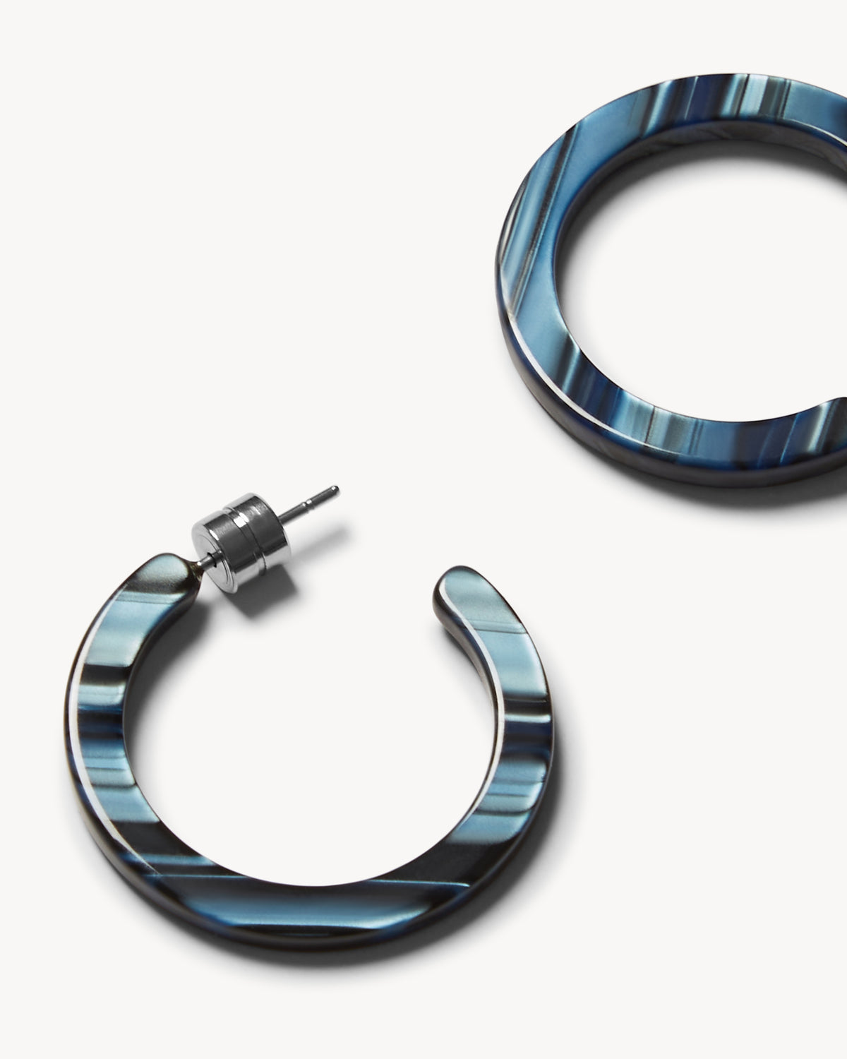 Mini Hoops in Indigo
