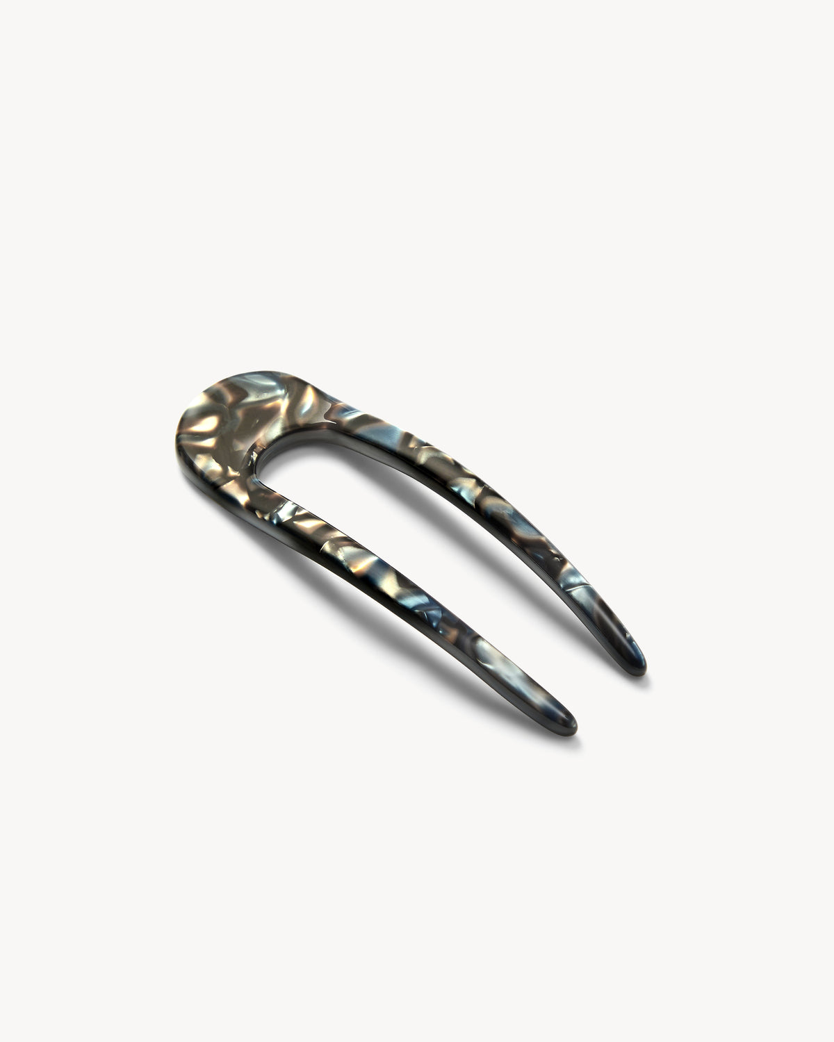Mini French Hair Pin in Blue Horn