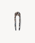 Mini French Hair Pin in Blue Horn