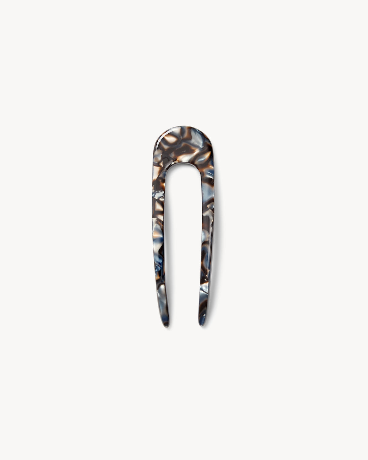 Mini French Hair Pin in Blue Horn