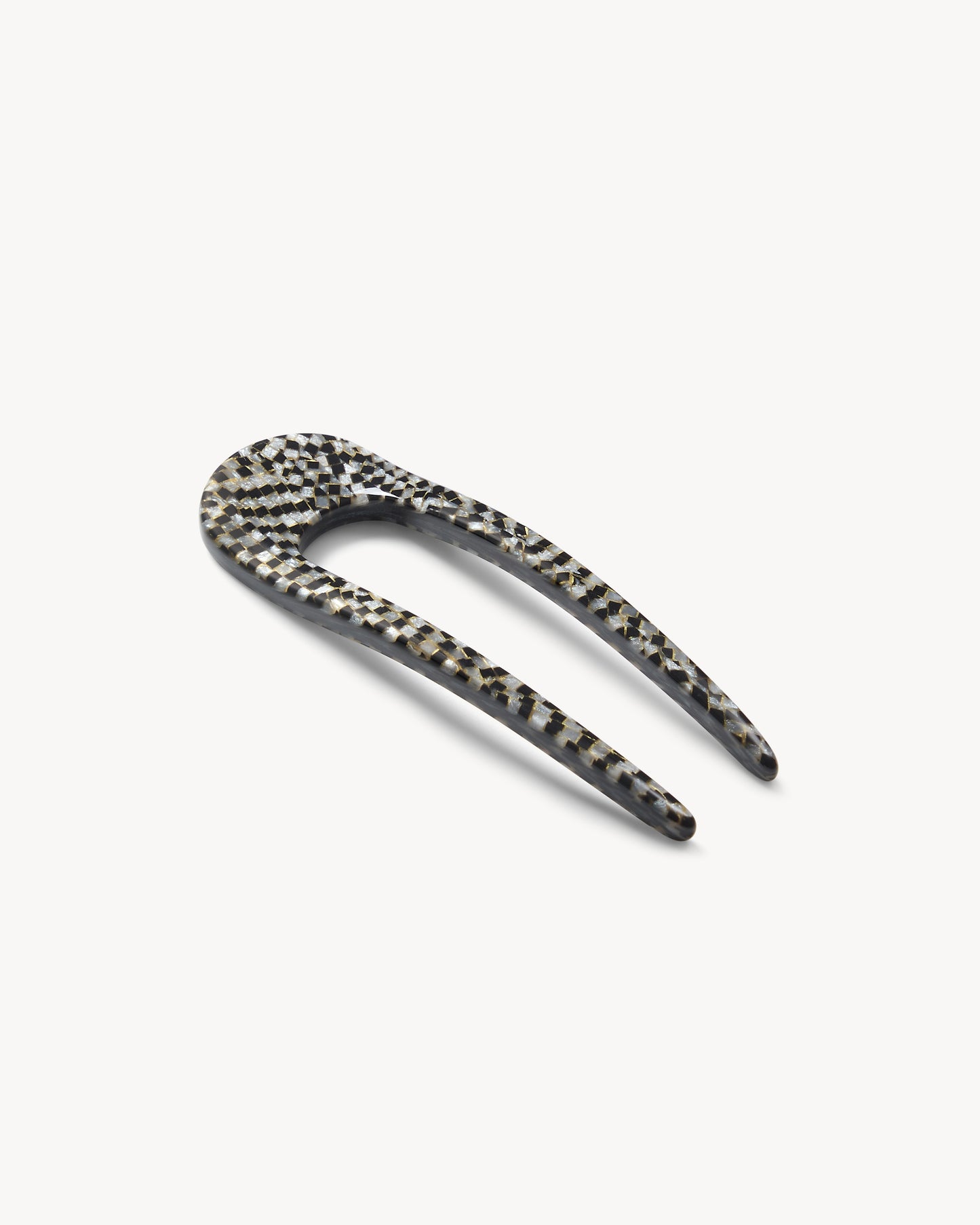 Mini French Hair Pin in Perle Noir