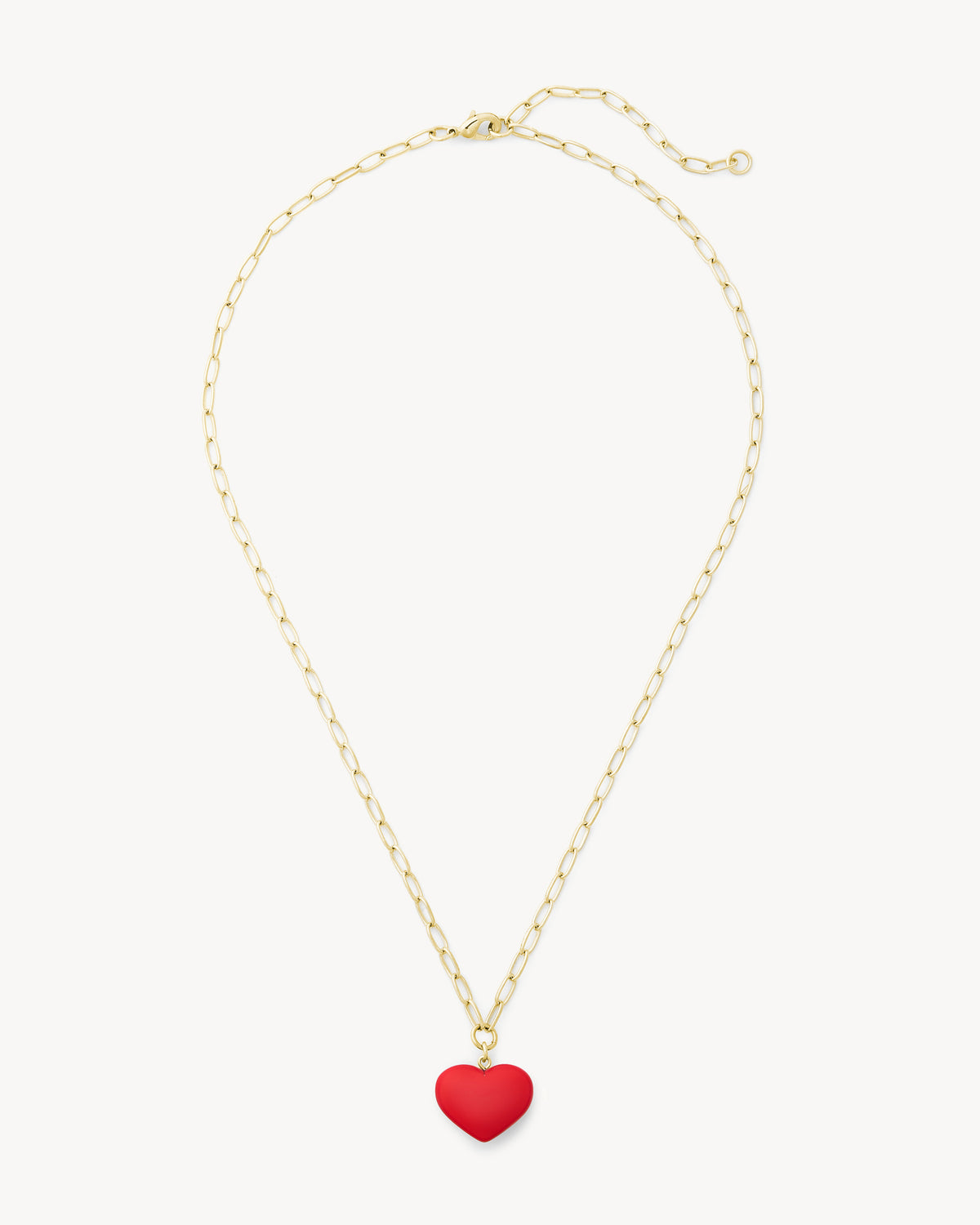 Mini Heart Pendant Necklace in Ruby