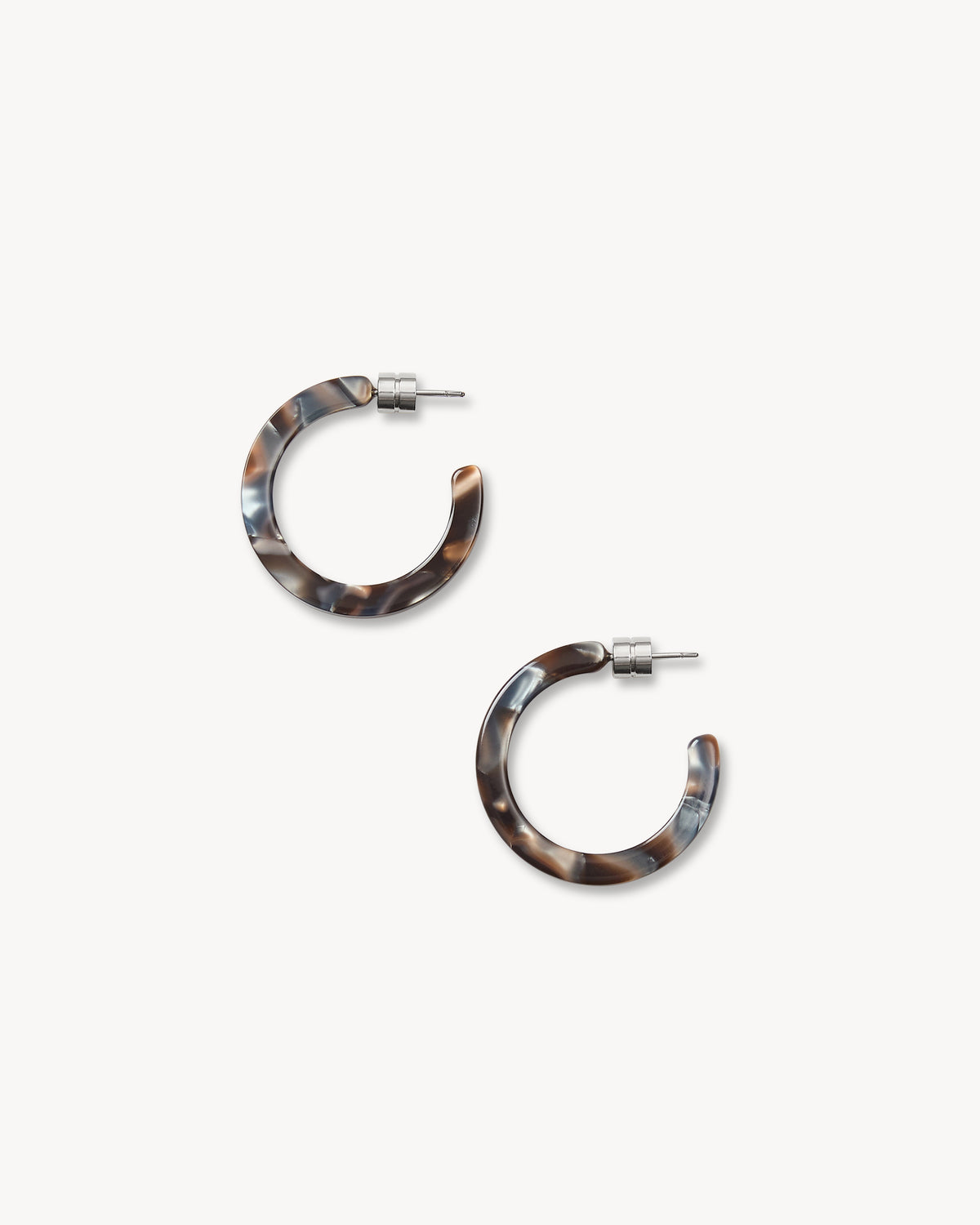 Mini Hoops in Blue Horn