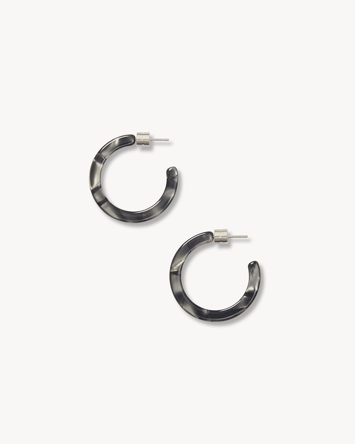 Mini Hoops in Charcoal Shell