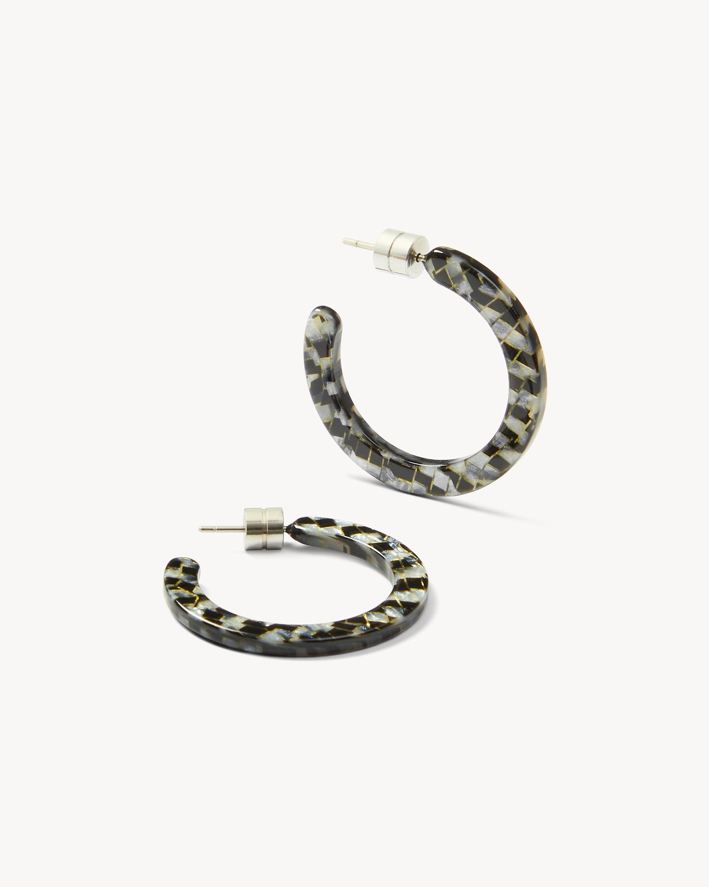 Mini Hoops in Perle Noir