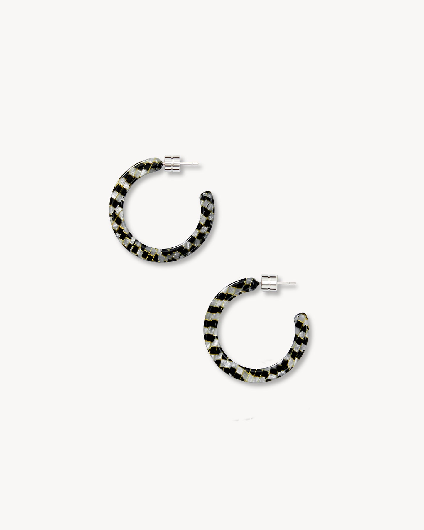 Mini Hoops in Perle Noir