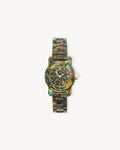 Mini Mono Watch in Green Tortoise