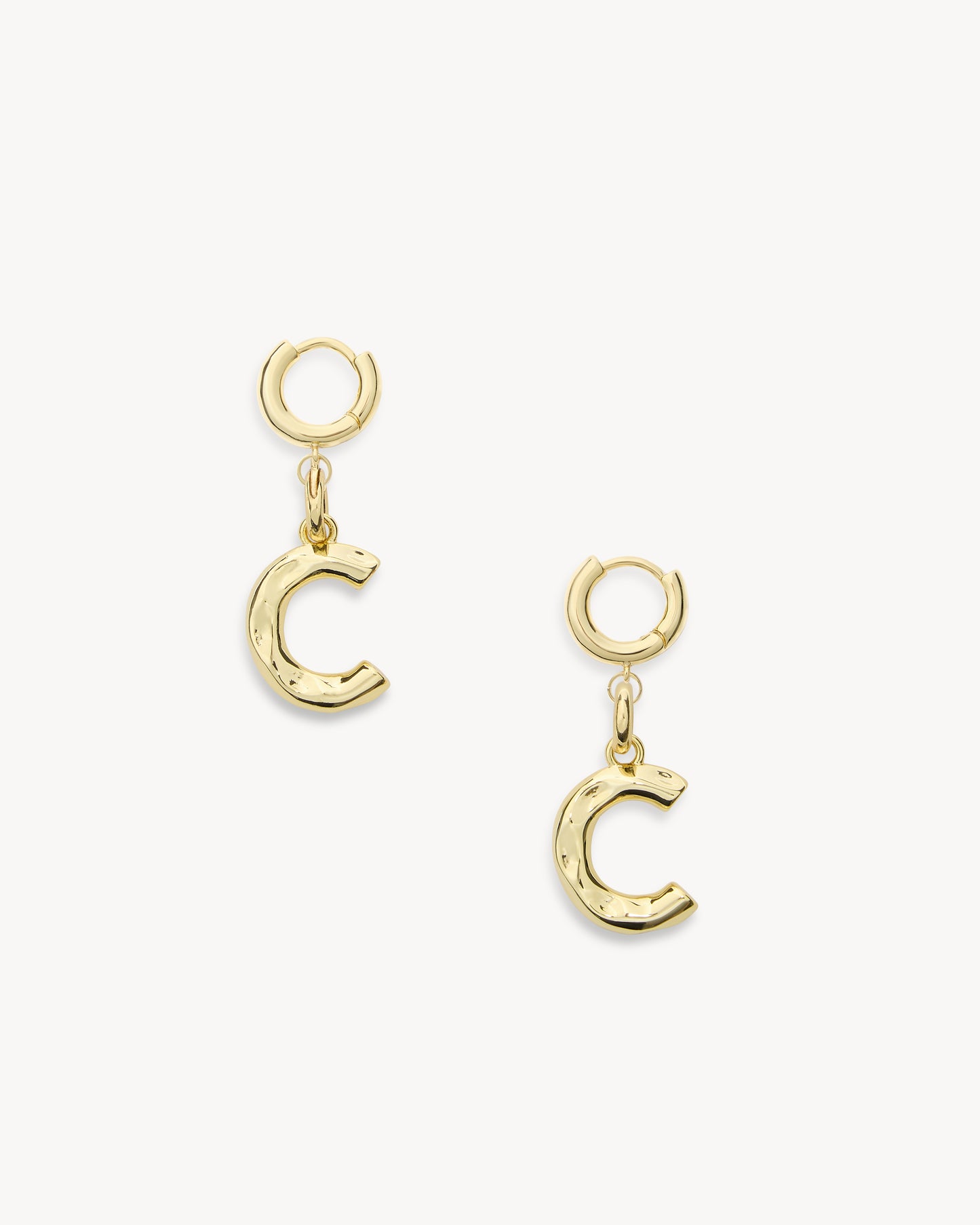 Monogram Huggies in Gold