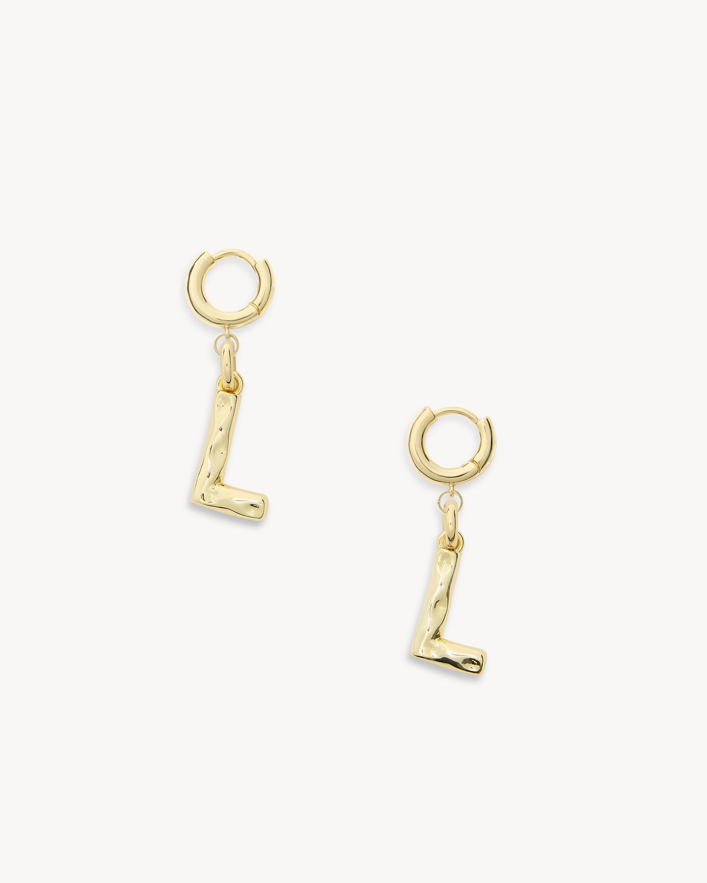 Monogram Huggies in Gold