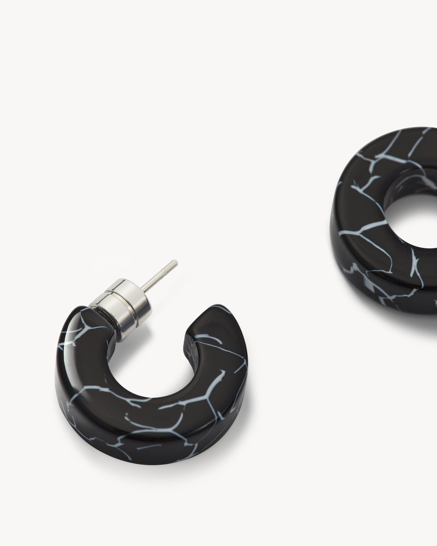 Muse Hoops in Black Marble