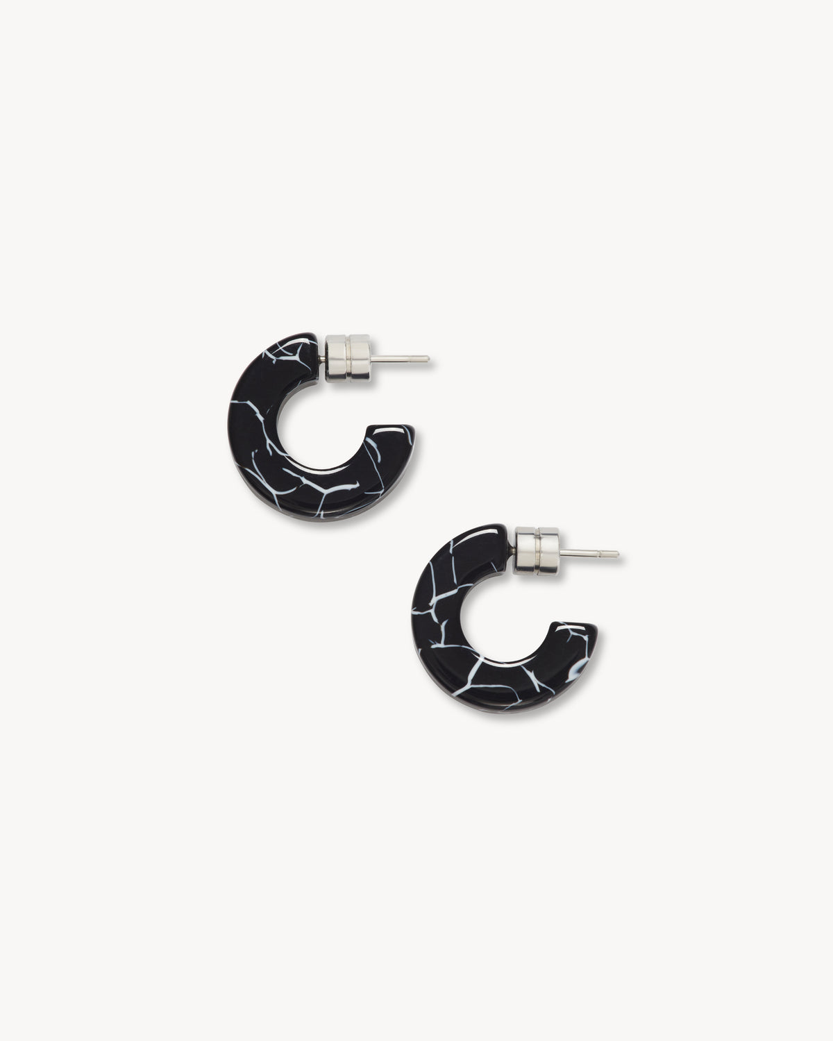 Muse Hoops in Black Marble
