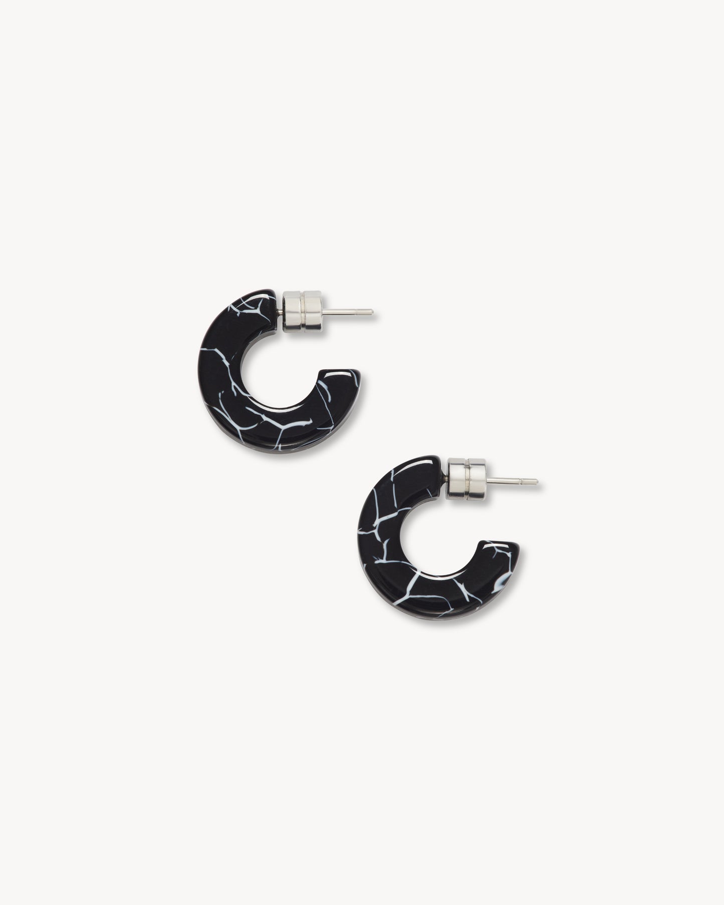 Muse Hoops in Black Marble
