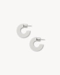 Muse Hoops in Light Grey Matte