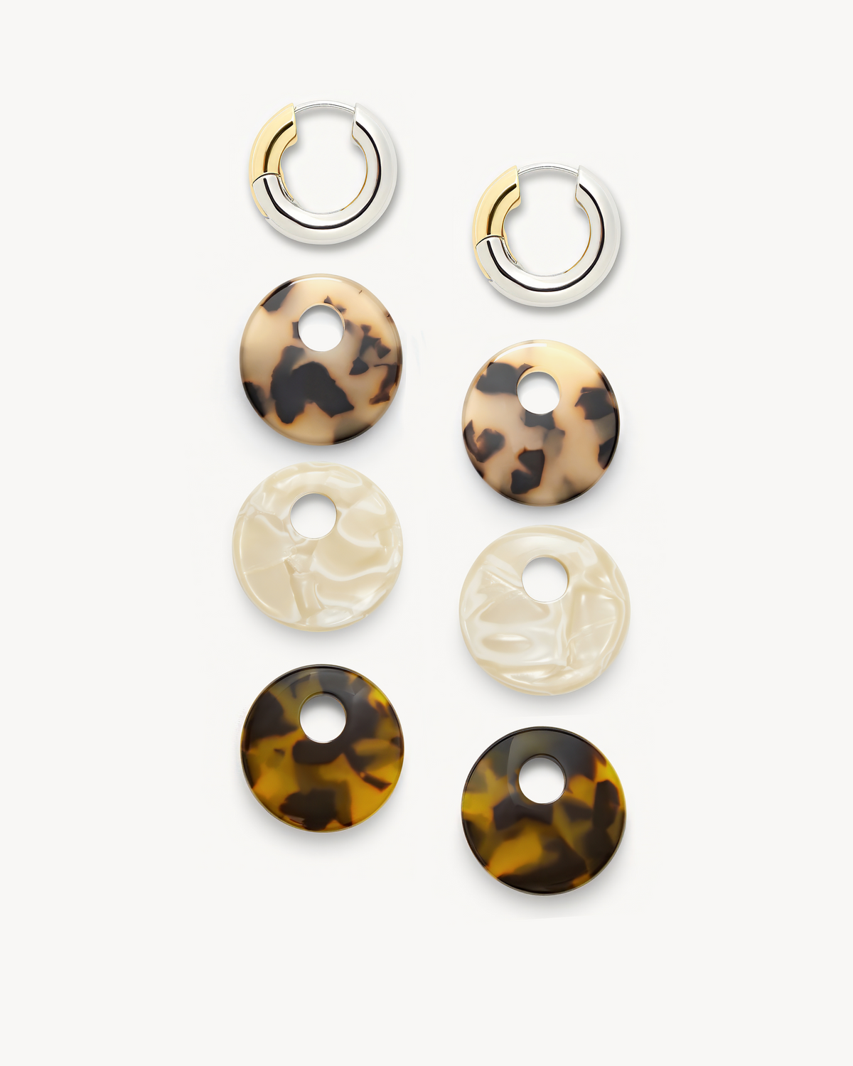 The Chunky Disc Charm Set in Neutrals