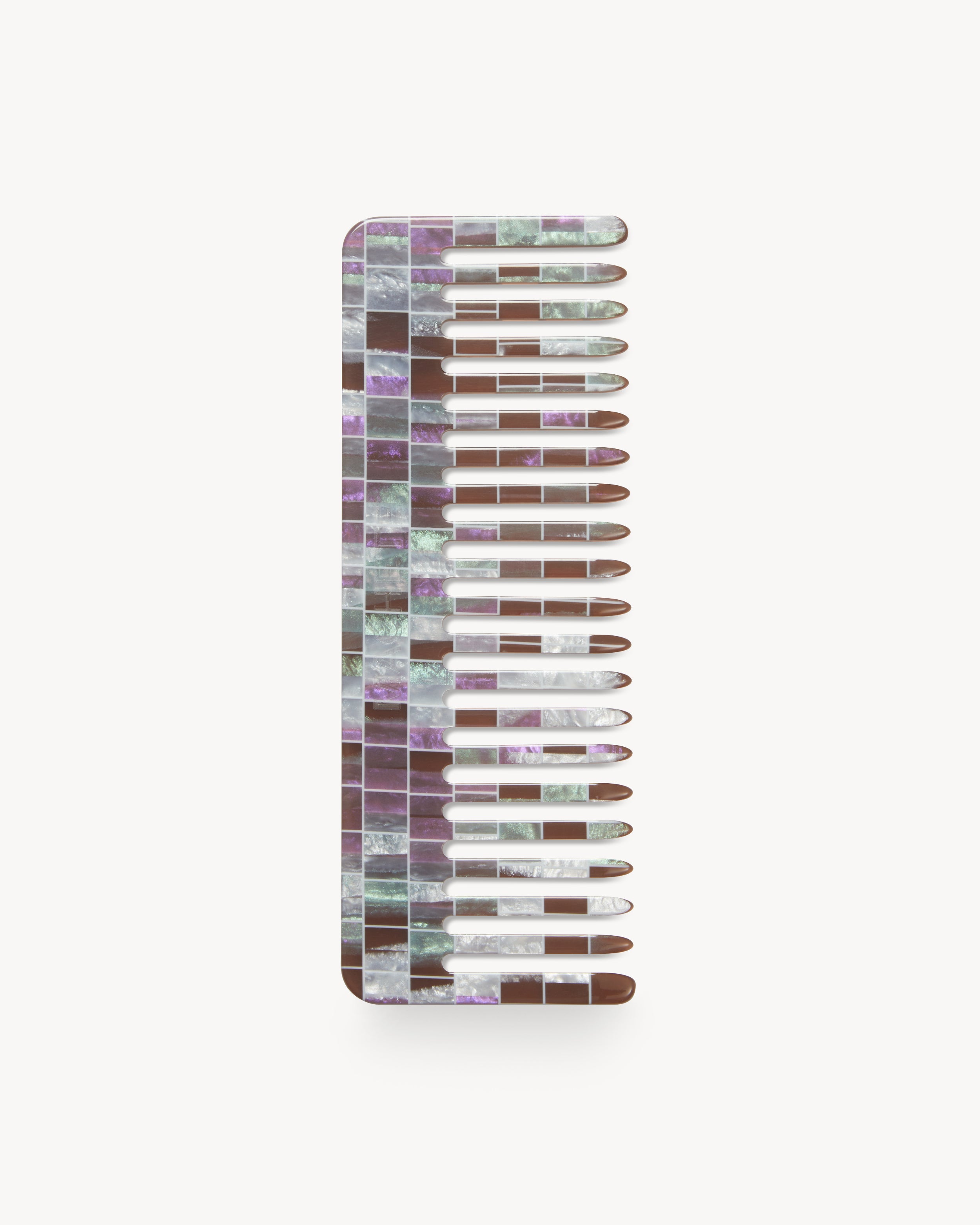 No. 2 Comb in Brown Shell Checker – MACHETE