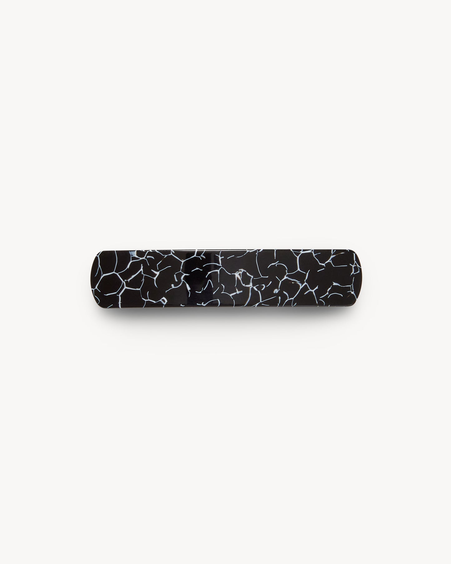 No. 3 Heirloom Barrette in Black Marble