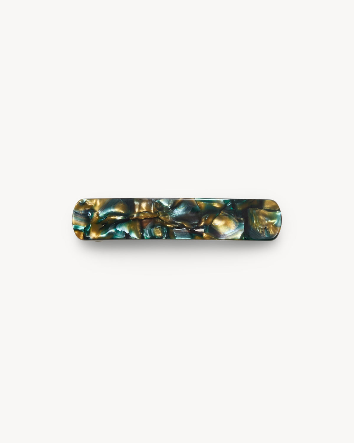 No. 3 Heirloom Barrette in Green Tortoise