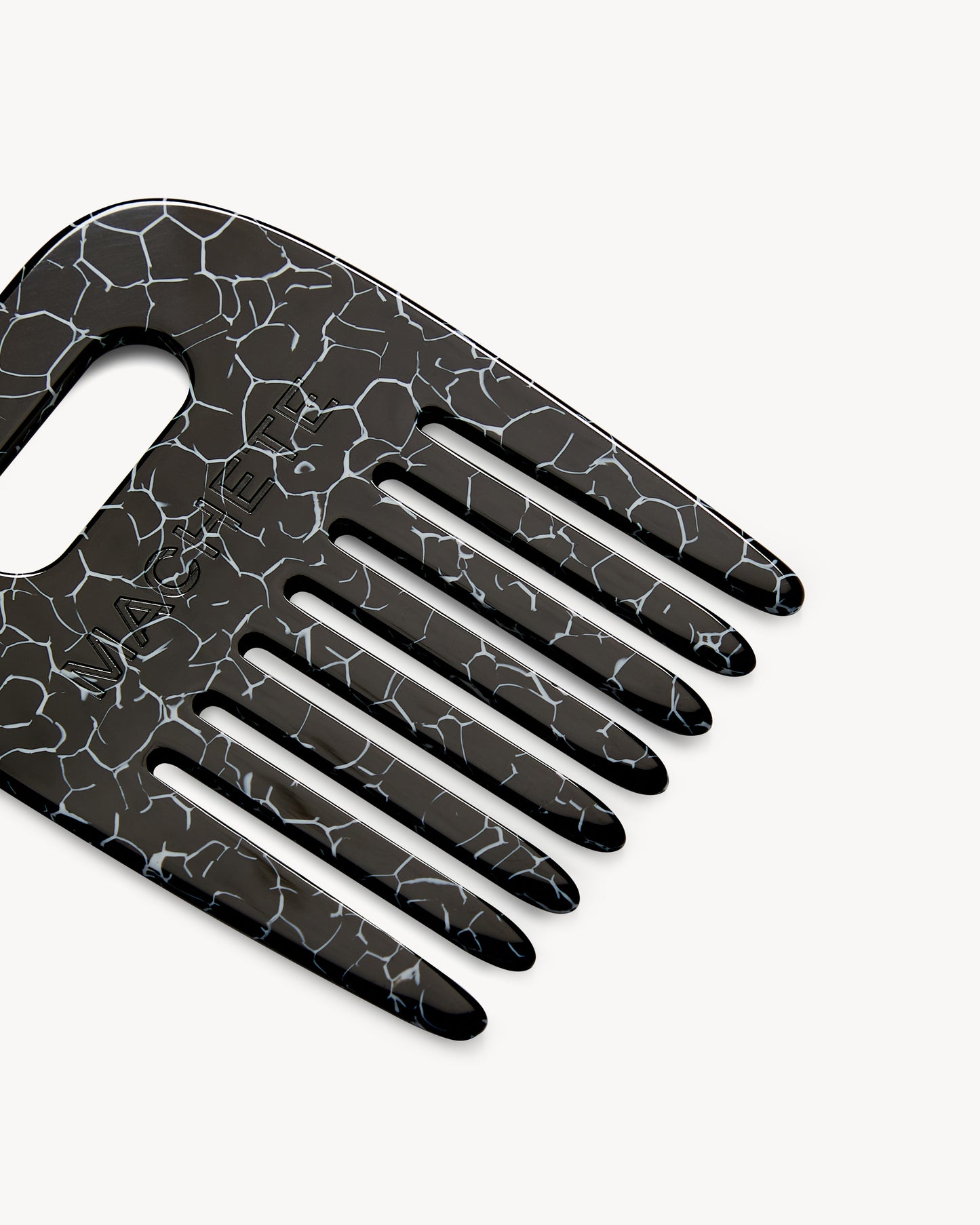 No. 4 Comb in Black Marble