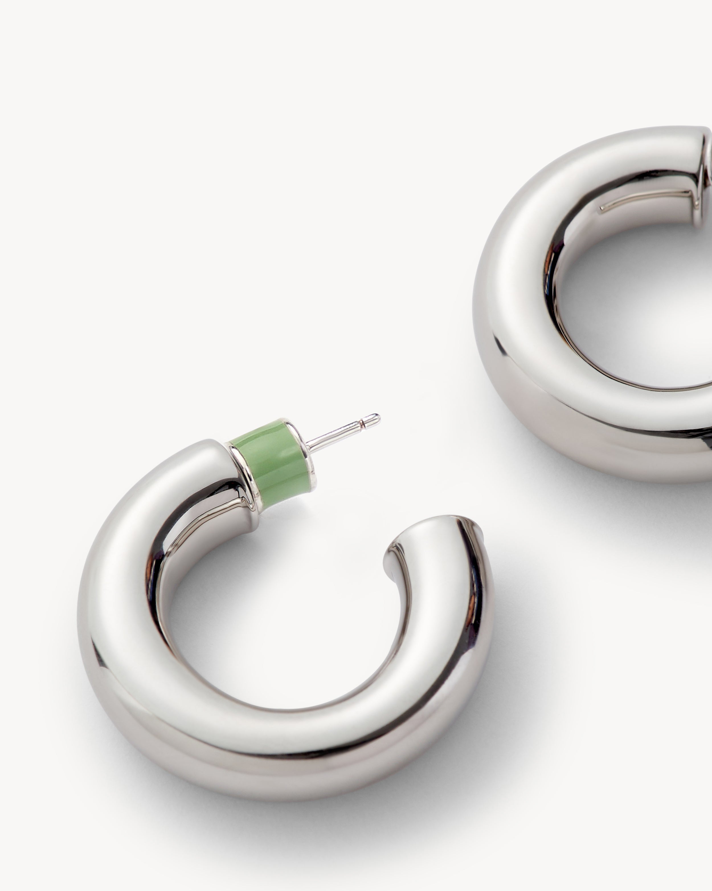 アクセサリー vintage hoop design pierce silver 925 MACHETE Perfect .75 Inch Hoops in Silver