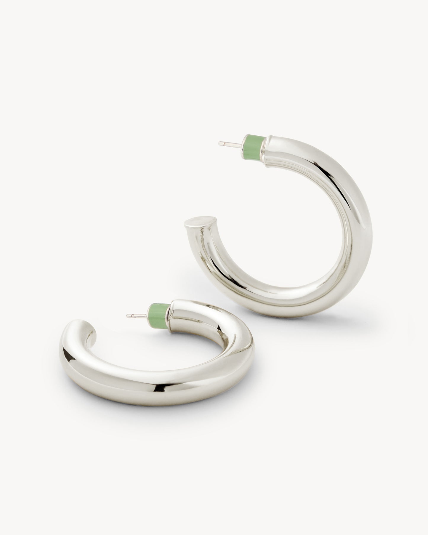 1" Perfect Hoops in Silver