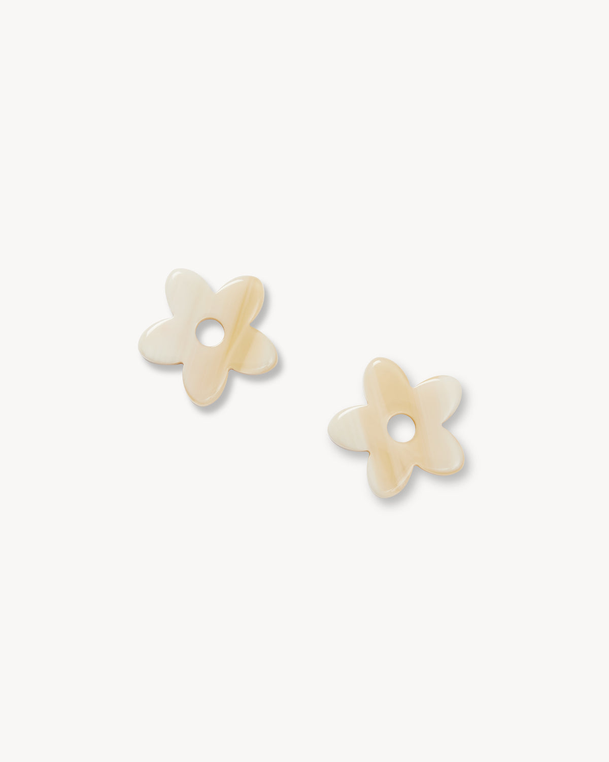 Petite Flower Charms in Alabaster