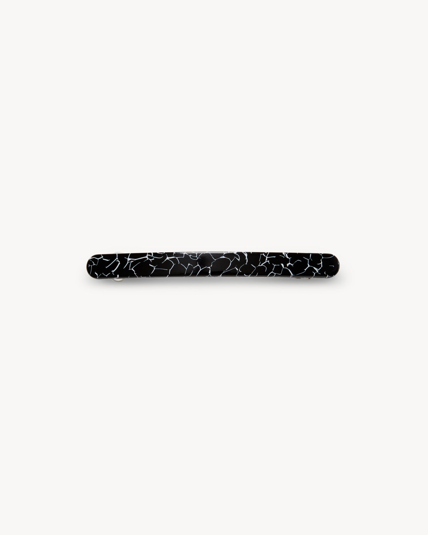 Slim Paris Barrette in Black Marble