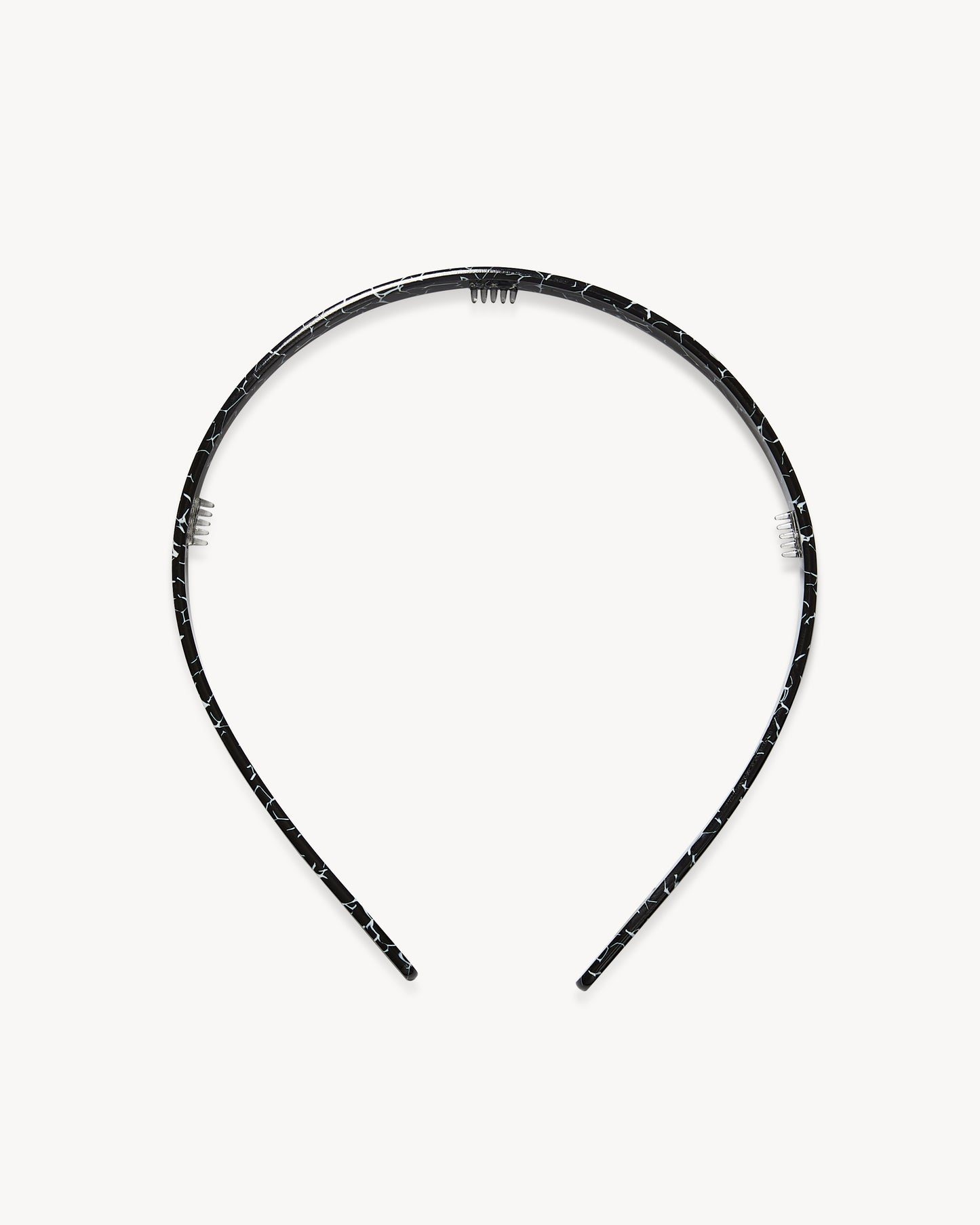 Ultralight Thin Headband in Black Marble