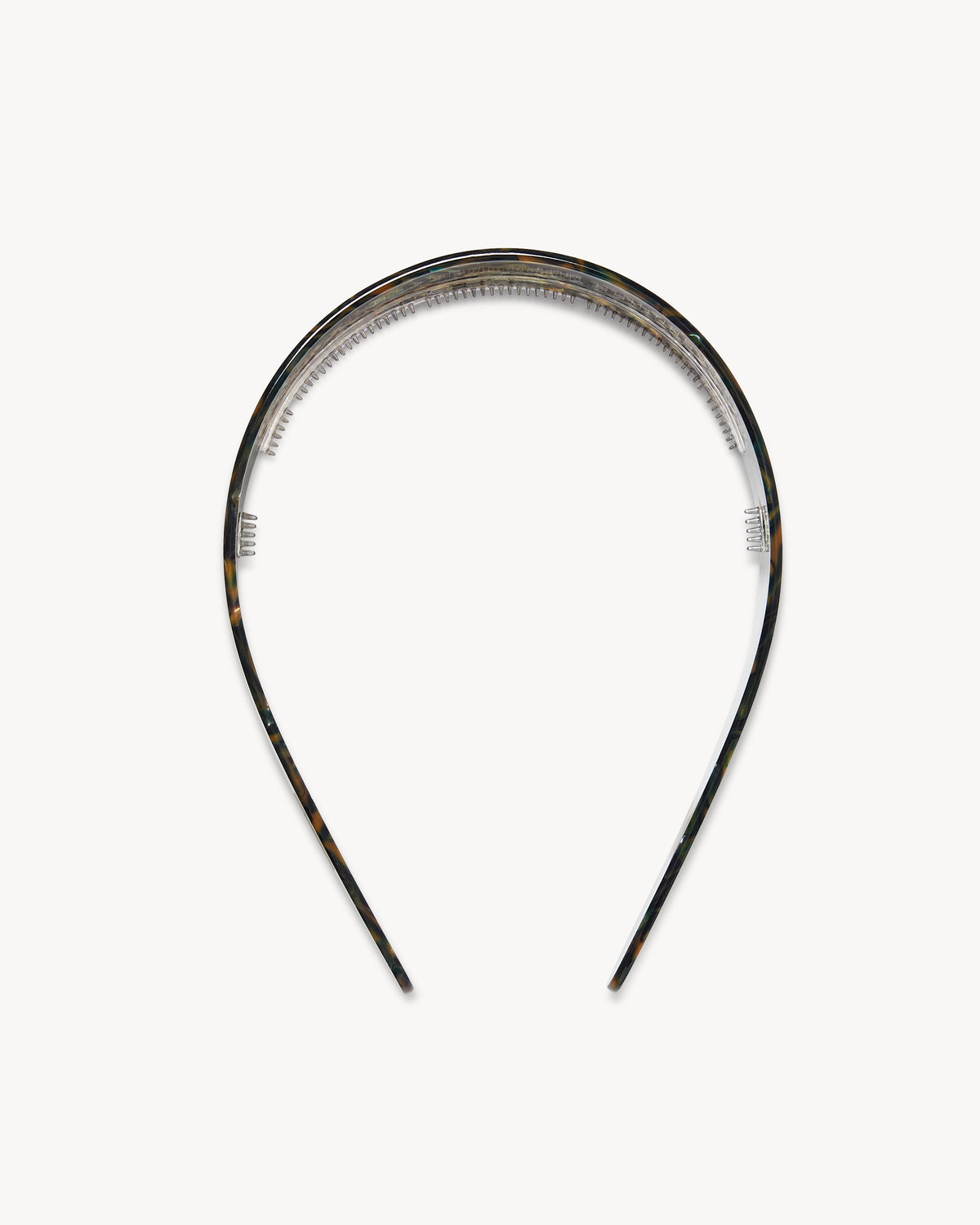 Wide Headband in Green Tortoise