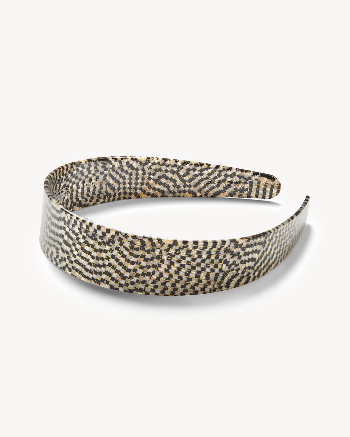 Wide Headband in Perle Noir