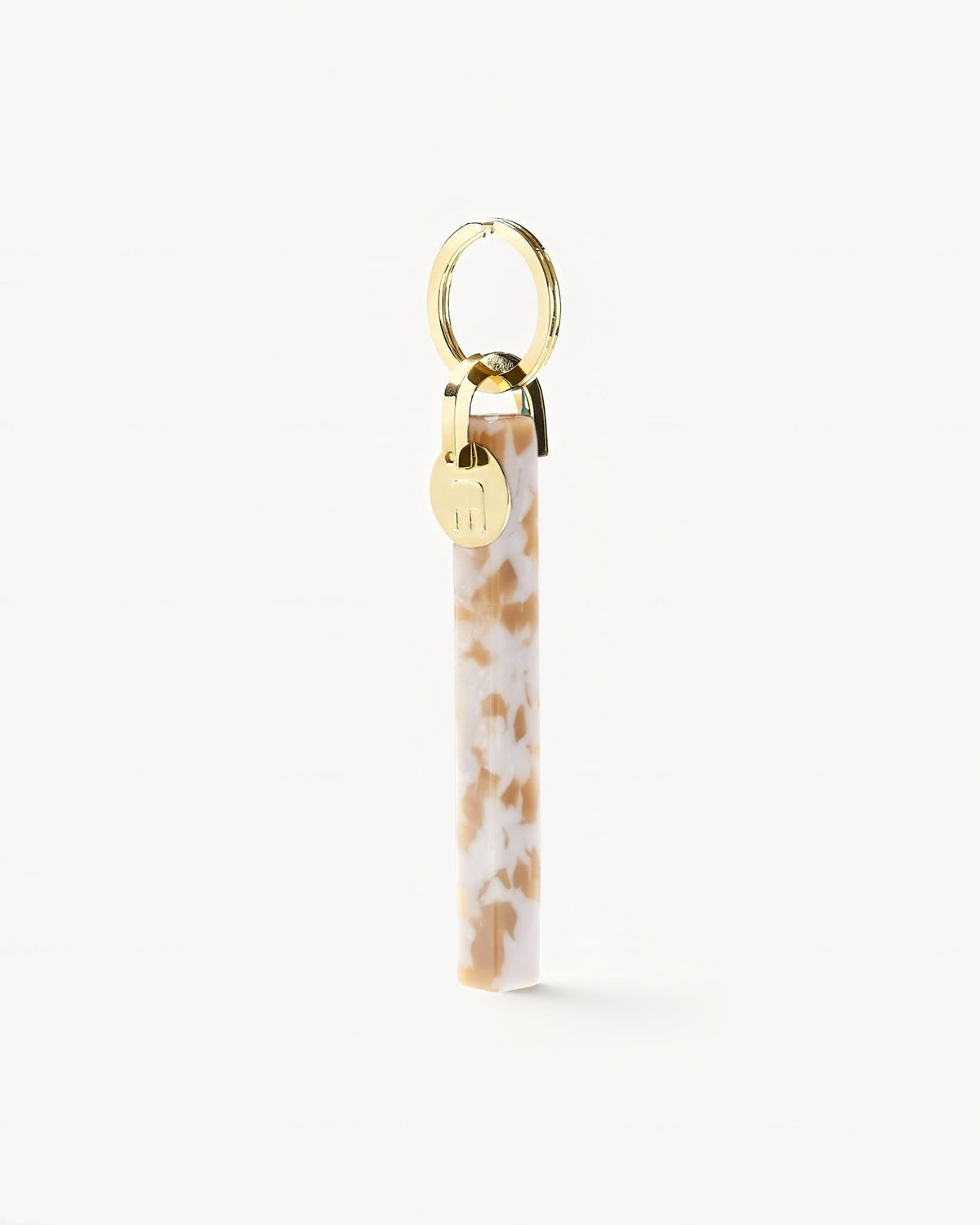 Bar Keychain in Taupe Shell - Gold - MACHETE