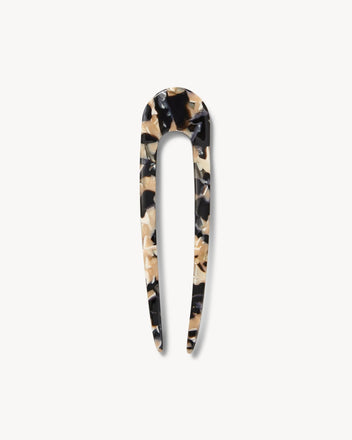 Grey Shell French Hair Pin