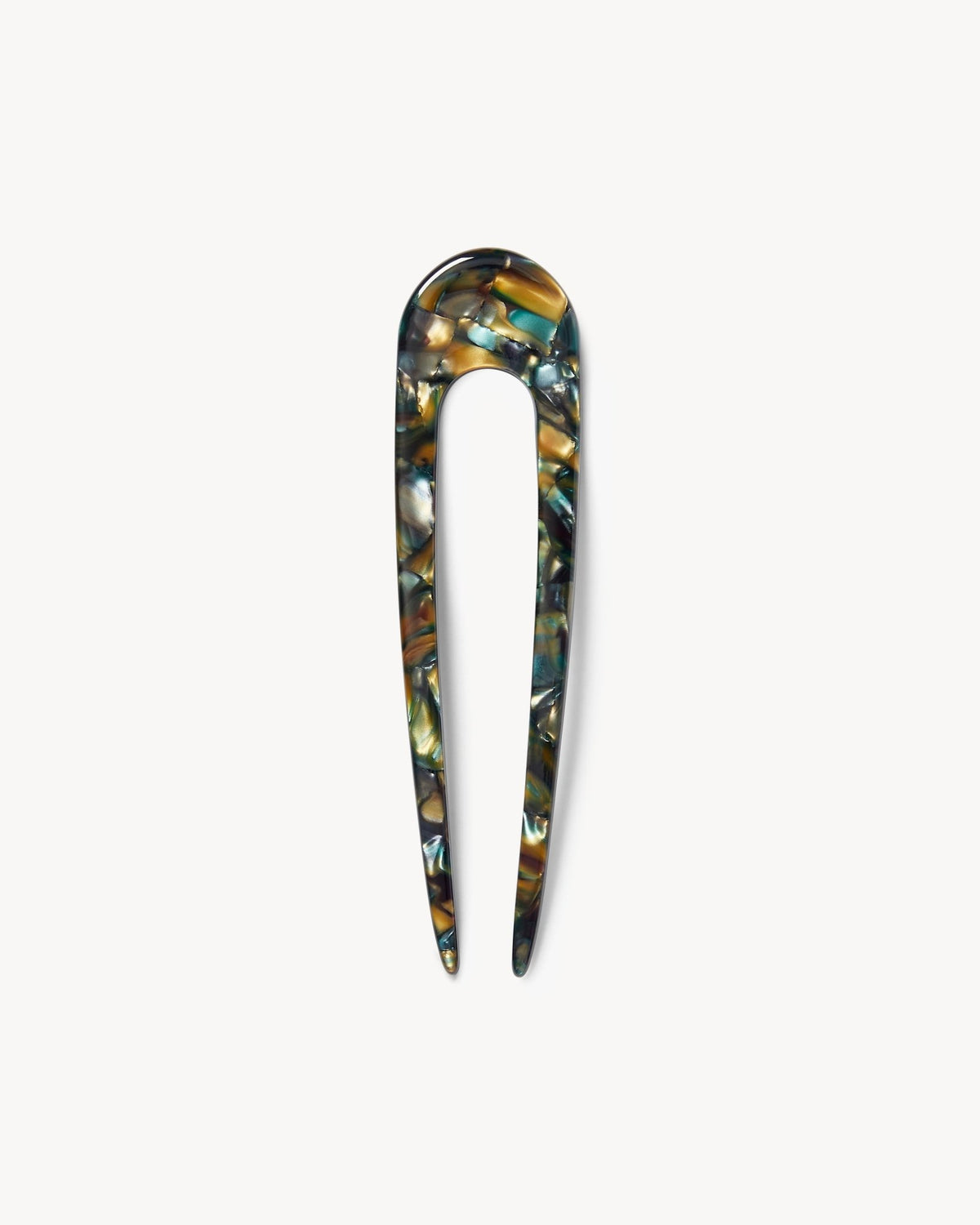 French Hair Pin in Green Tortoise - MACHETE