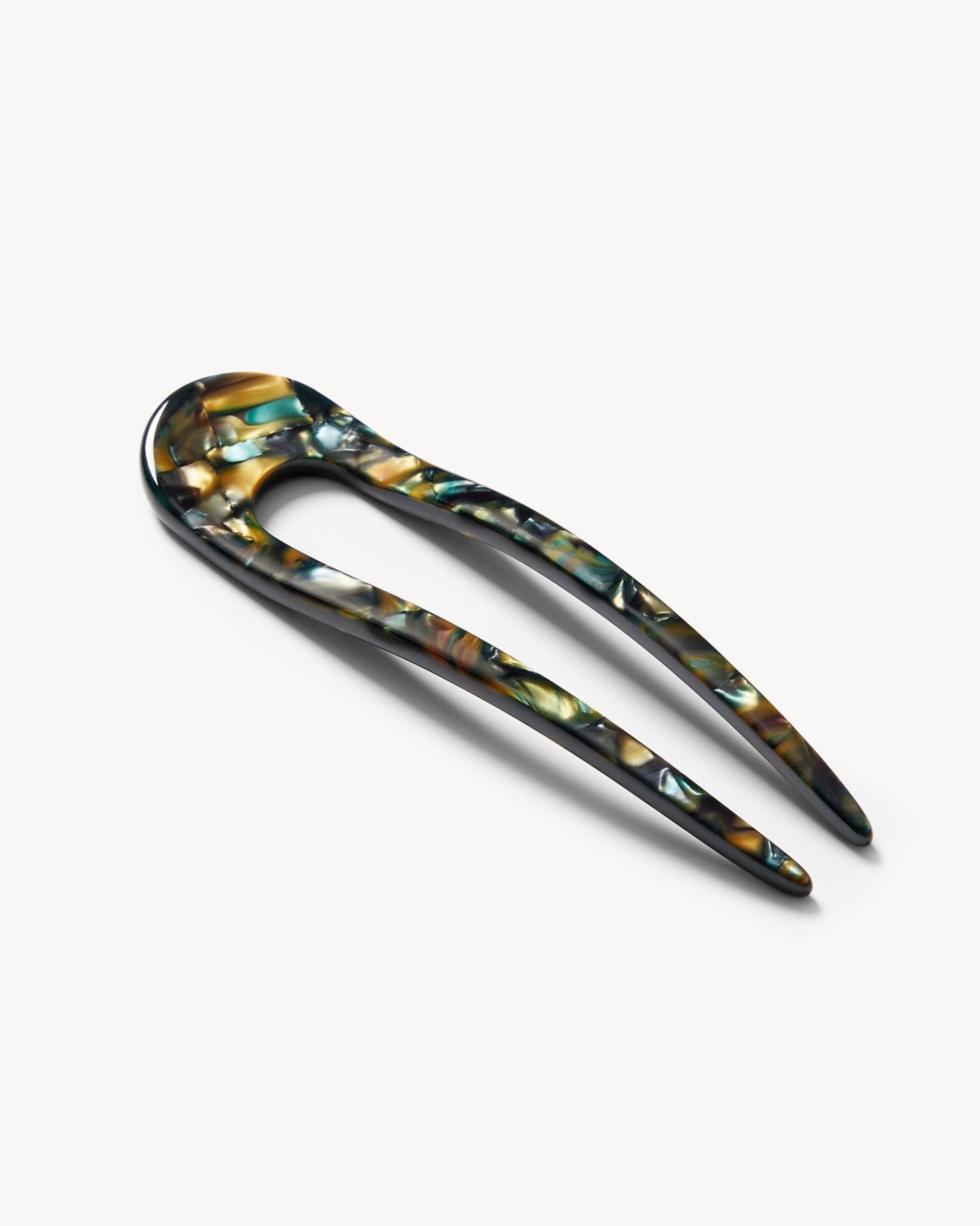 French Hair Pin in Green Tortoise - MACHETE