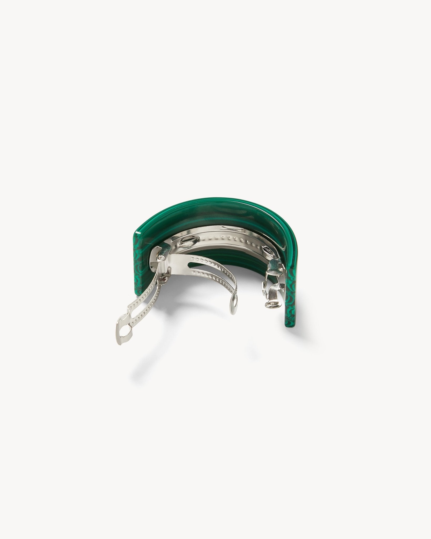 French Pony Barrette in Malachite - MACHETE