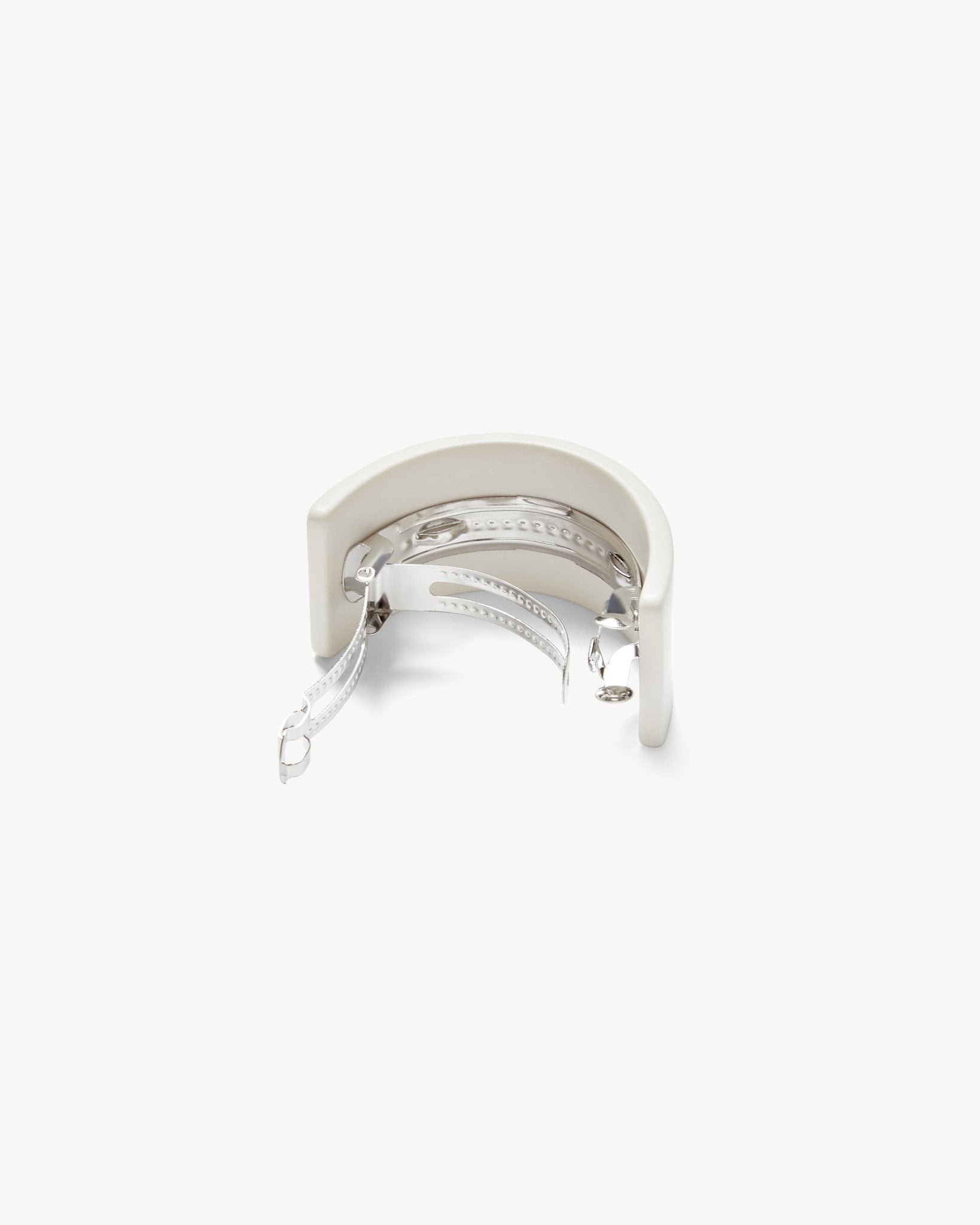 French Pony Barrette in White Matte - MACHETE