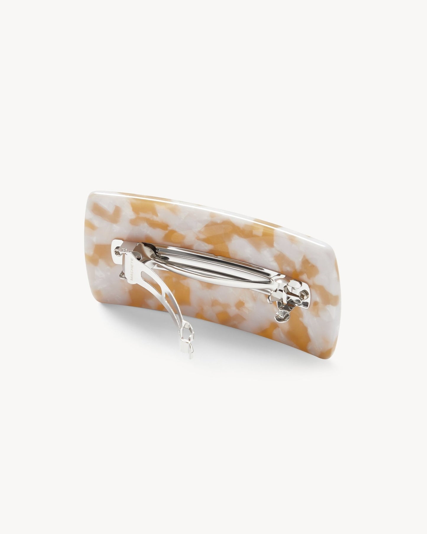 Jumbo Box Barrette in Taupe Shell - MACHETE