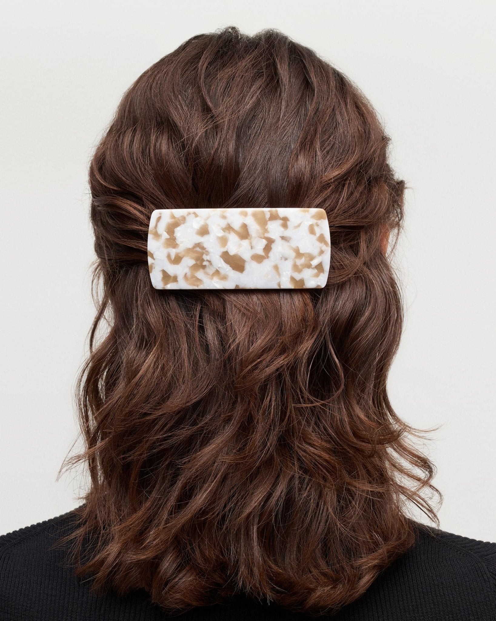 Jumbo Box Barrette in Taupe Shell – MACHETE