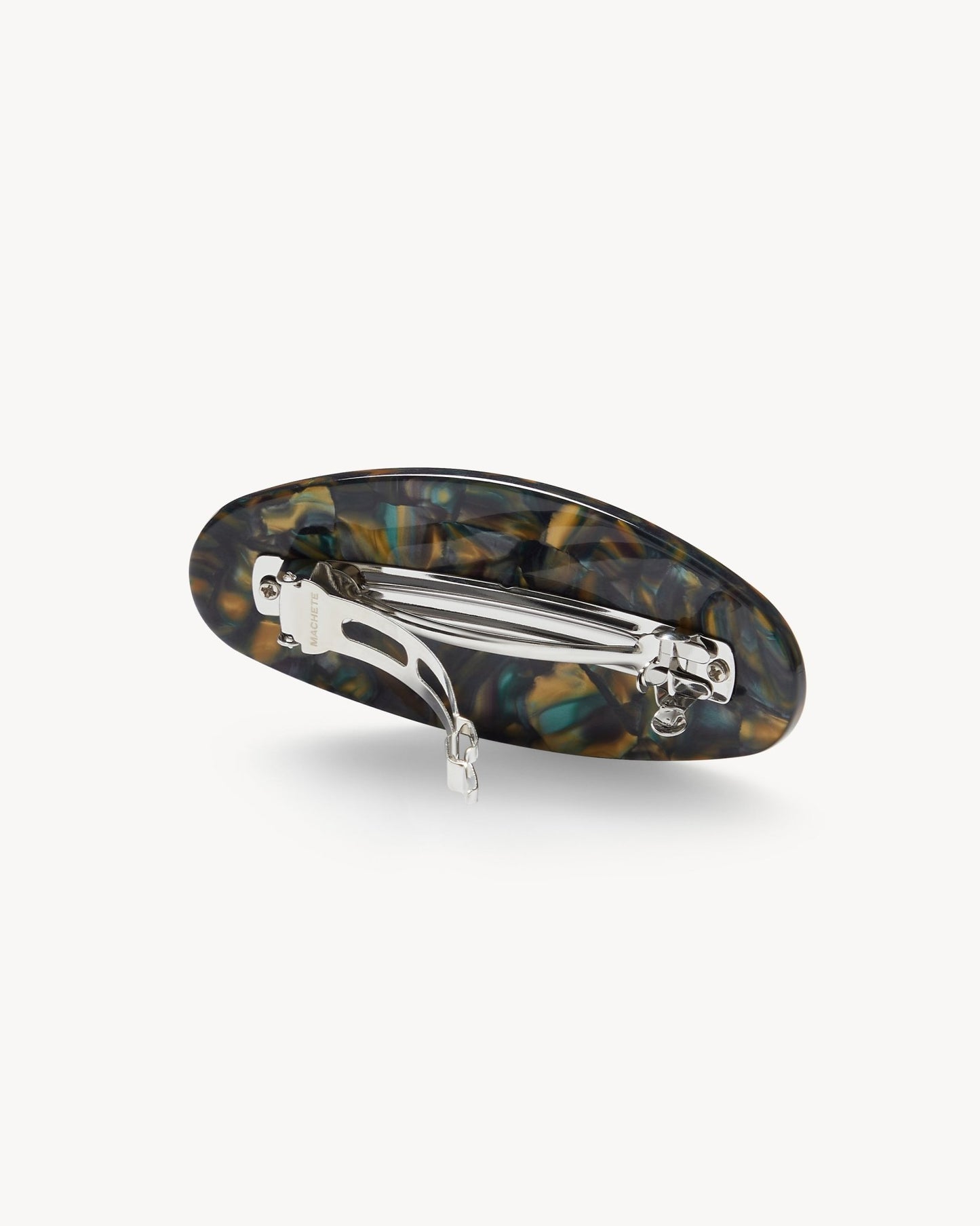 Jumbo Oval Barrette in Green Tortoise - MACHETE